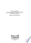 Studi e ricerche di storia sociale religiosa artistica vicentina e veneta