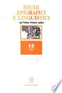 Studi epigrafici e linguistici sul Vicino Oriente antico