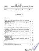 Studi etno-antropologici e sociologici