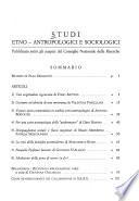 Studi etno-antropologici e sociologici