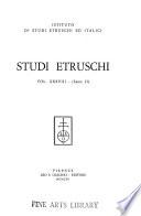 Studi etruschi