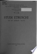 Studi etruschi