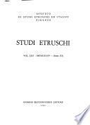 Studi etruschi