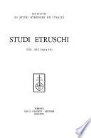 Studi etruschi