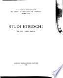 Studi etruschi