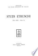 Studi etruschi