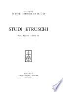 Studi etruschi