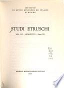 Studi etruschi