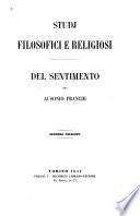 Studi filosofici e religiosi