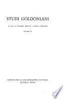 Studi goldoniani, a cura di Vittore Branca e Nicola Mangini