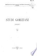 Studi goriziani pubblicazioni della Sezione provinciale della R. Biblioteca di Stato in Gorizia