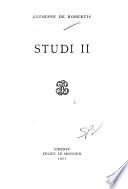 Studi II [i.e. due].