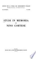 Studi in memoria di Nino Cortese