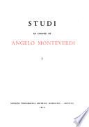 Studi in onore di Angelo Monteverdi