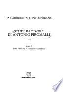Studi in onore di Antonio Piromalli