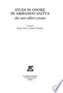 Studi in onore di Armando Saitta