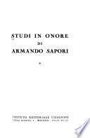 Studi in onore di Armando Sapori