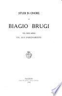 Studi in onore di Biagio Brugi nel XXX anno del suo insegnamento