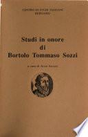 Studi in onore di Bortolo Tommaso Sozzi