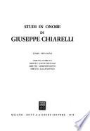 Studi in onore di Giuseppe Chiarelli: Diritto pubblico, diritto costituzionale, diritto amministrativo, diritto ecclesiastico