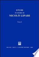 Studi in onore di Nicolò Lipari