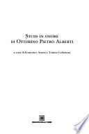 Studi in onore di Ottorino Pietro Alberti