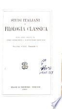 Studi italiani di filologia classica