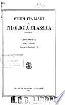 Studi italiani di filologia classica