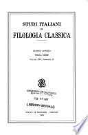 Studi italiani di filologia classica