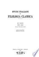 Studi italiani di filologia classica