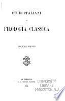 Studi italiani di filologia classica