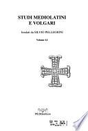 Studi mediolatini e volgari