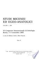 Studi micenei ed egeo-anatolici
