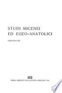 Studi micenei ed egeo-anatolici