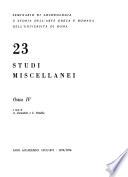 Studi miscellanei