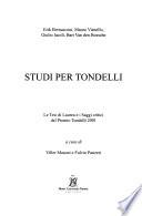 Studi per Tondelli