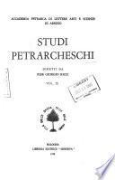 Studi petrarcheschi