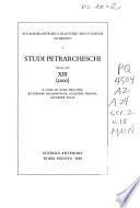 Studi petrarcheschi
