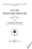 Studi petrarcheschi