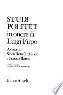 Studi politici in onore di Luigi Firpo: Ricerche sui secoli XVII-XVIII