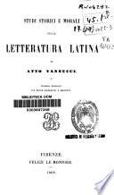 Studi storici e morale sulla Letteratura latina