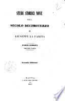 Studi storici nove sul secolo decimoterzo parte storica di Giuseppe La Farina