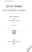 Studi storici per l'antichità classica