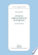 Studi sui Libri ad edictum di Pomponio