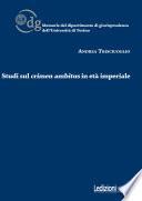 Studi sul crimen ambitus in età imperiale