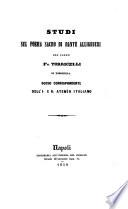 Studi sul poema sacro di Dante Alighieri