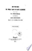 Studi sul poema sacro di Dante Allighieri del conte F.M. Torricelli di Torricella, socio corrispondente dell'I. Er. ateneo italiano