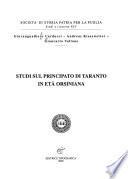 Studi sul Principato di Taranto in età orsiniana