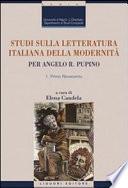 Studi sulla letteratura italiana della modernità