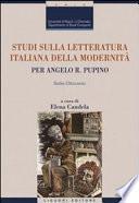 Studi sulla letteratura italiana della modernità
